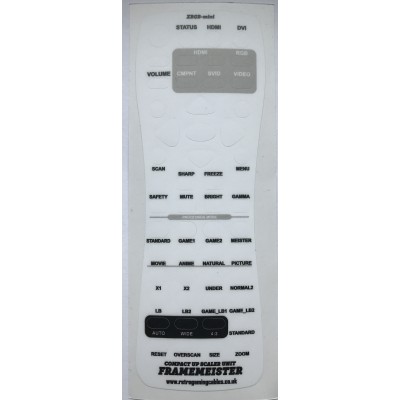 XRGB Mini Framemeister English Remote Translation Overlay lexan - white